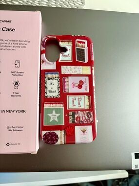 Velvet Caviar Red Matchbox Graphic iPhone Case